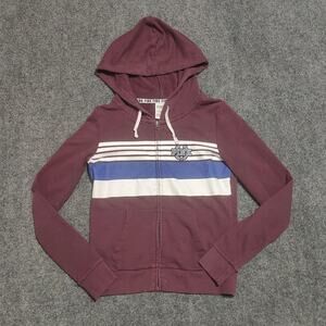 Victoria's Secret Pink Hoodie Zip Up Patch Logo - Size XS (Pre-owned)